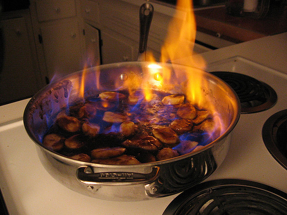 Bananas flambé