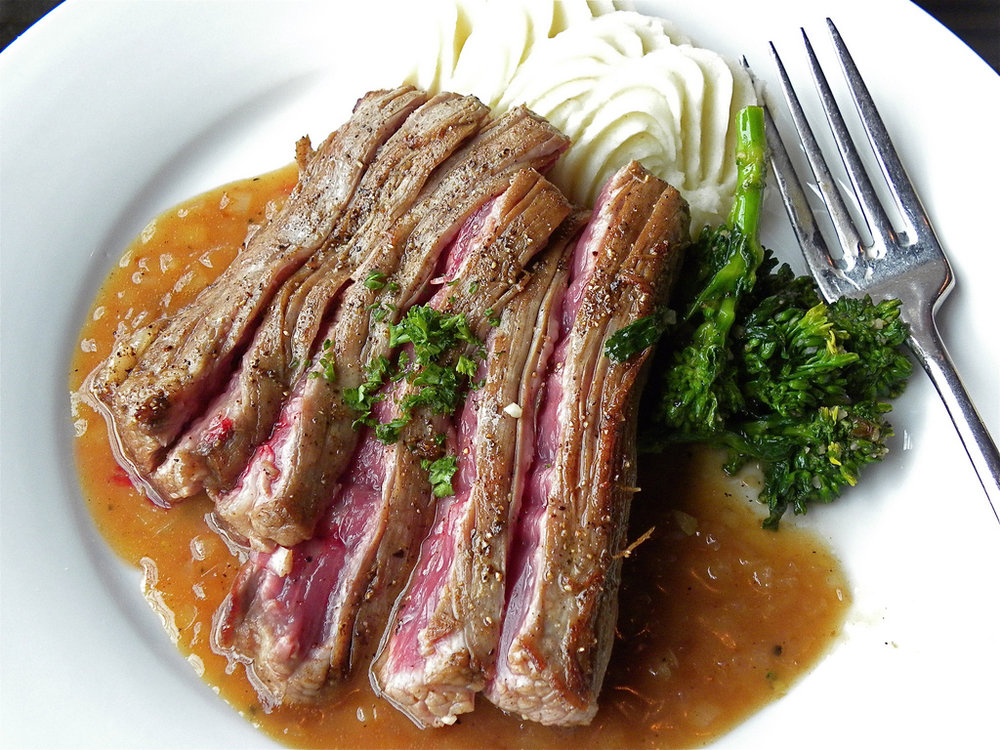 Bavette de bœuf à l'échalote