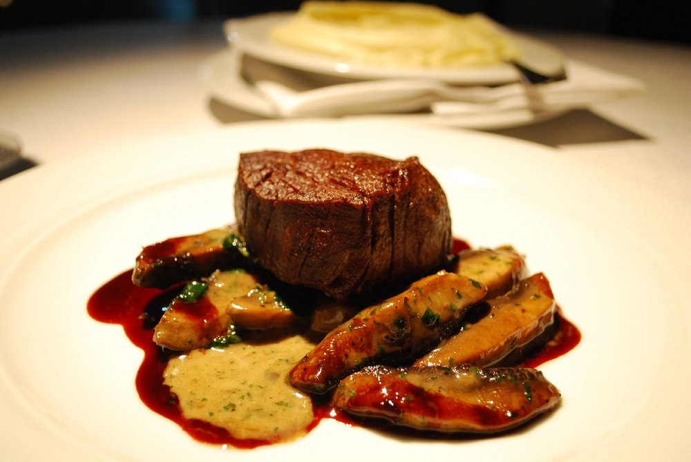 Beef tenderloin with porcini mushrooms