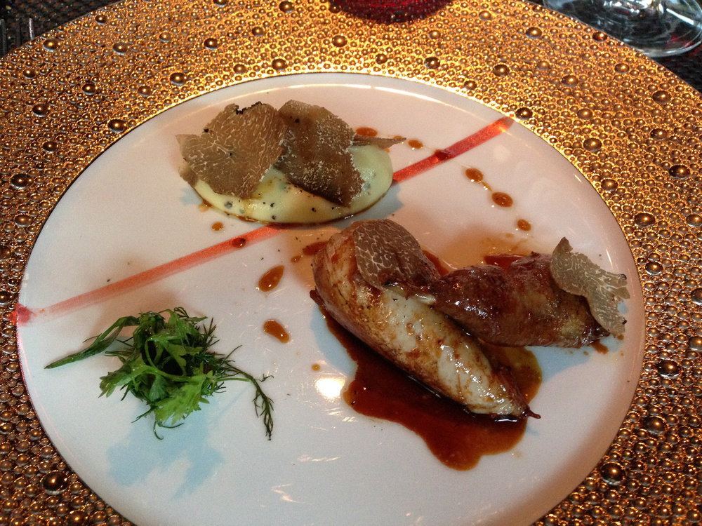 Caille farcie au foie gras de canard