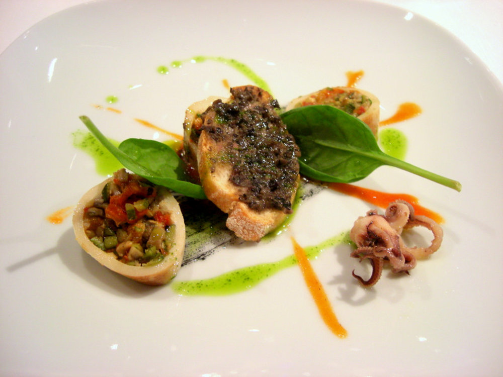 Calmars farcis au riz