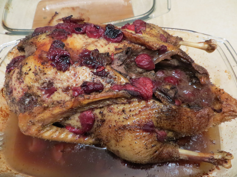 Aiguillettes de canard aux cerises