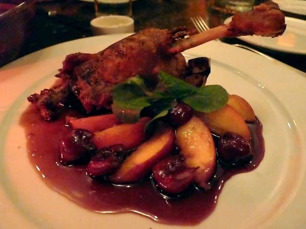 Canard rôti aux pêches