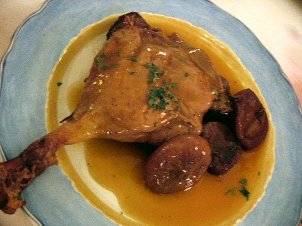 Caneton rôti aux figues