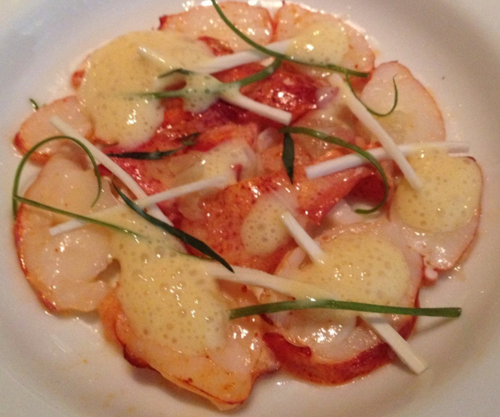 Carpaccio de homard à la vanille