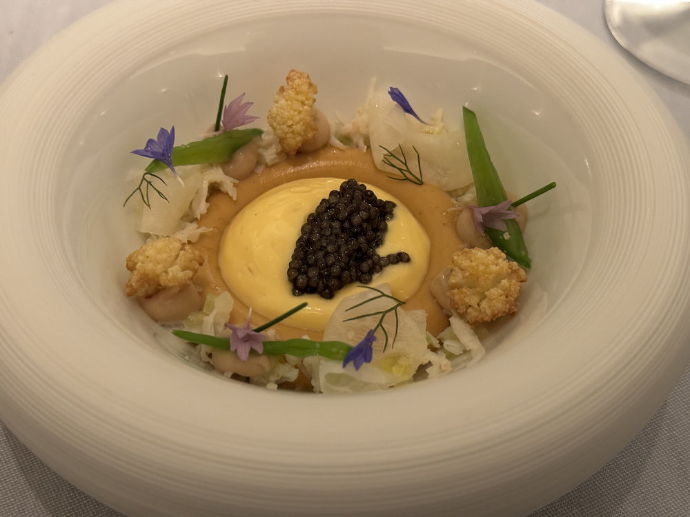 Caviar and crab meat