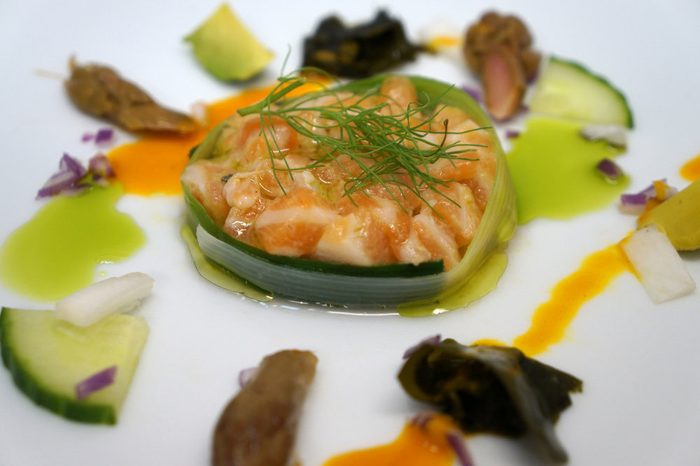 Ceviche de flétan et de saumon