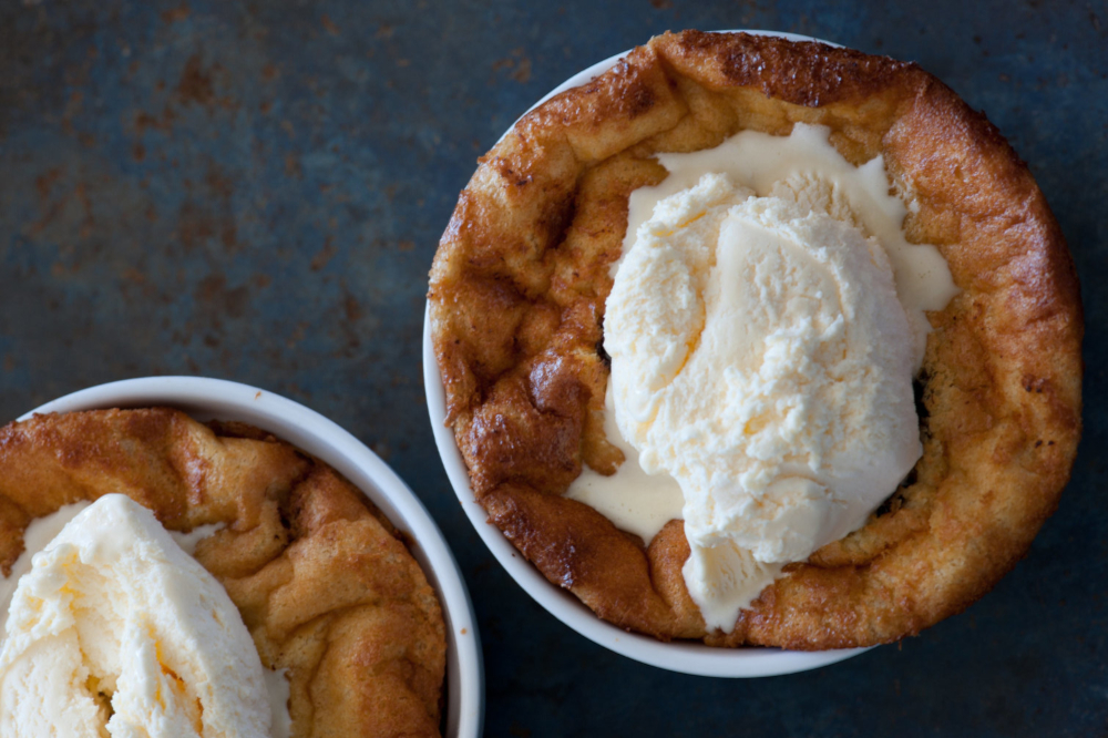 Clafoutís de cereza y cacao