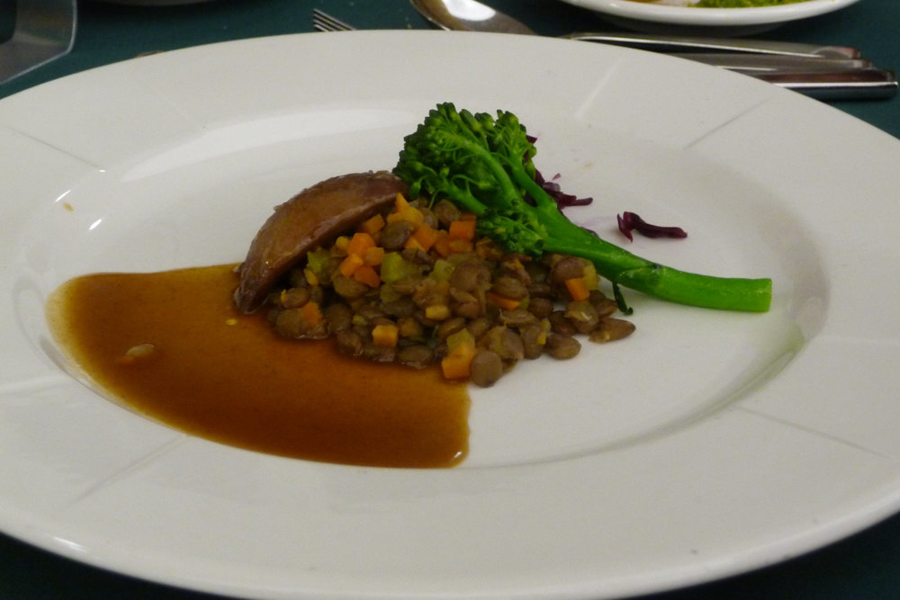 Duck manchon confit with cabbage