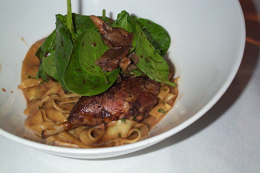 Confit de canard aux pâtes fraîches