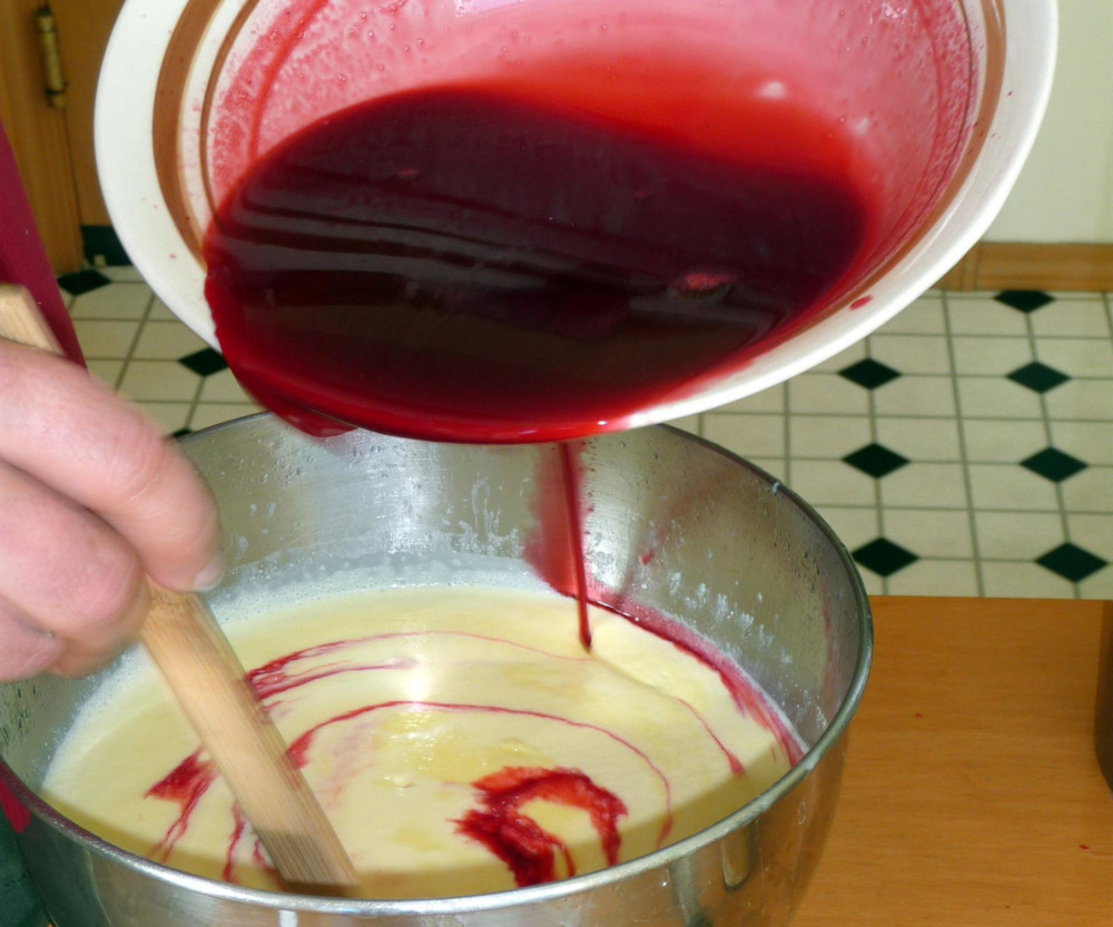 Raspberry ganache