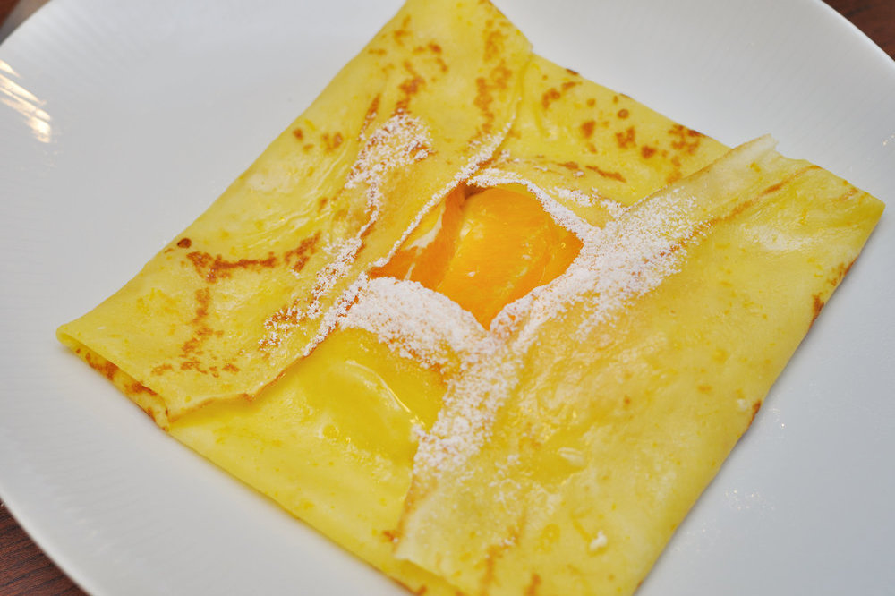 Crêpe à la confiture d'orange