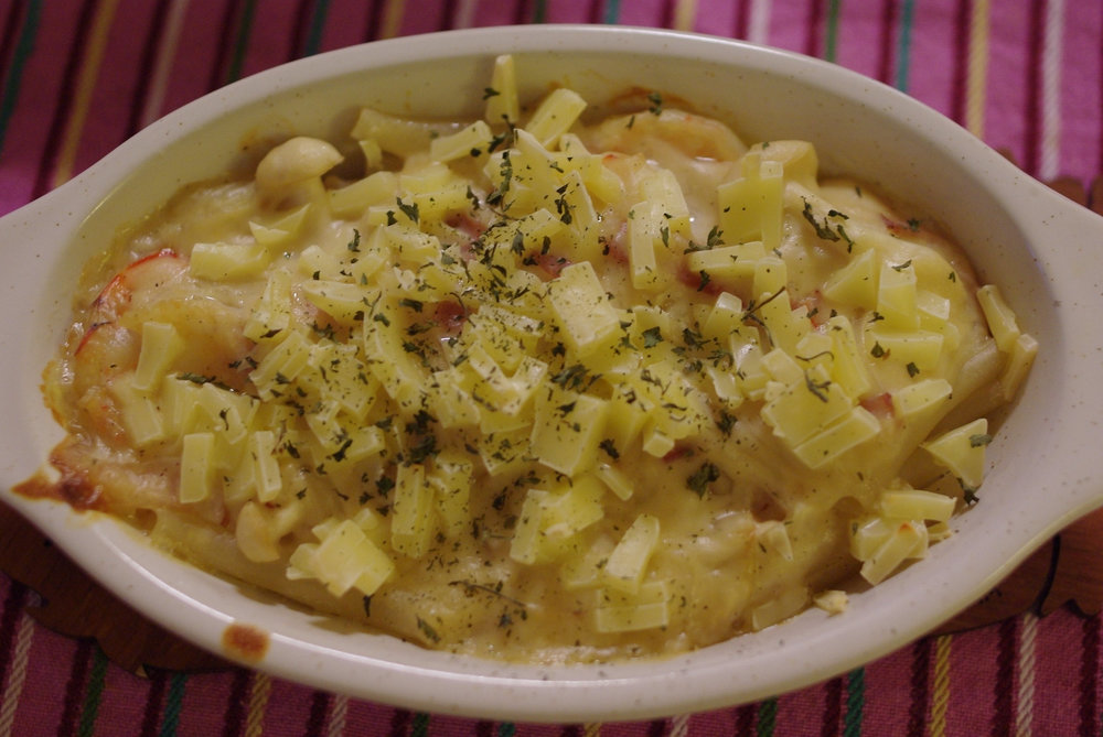 Crevettes au gratin
