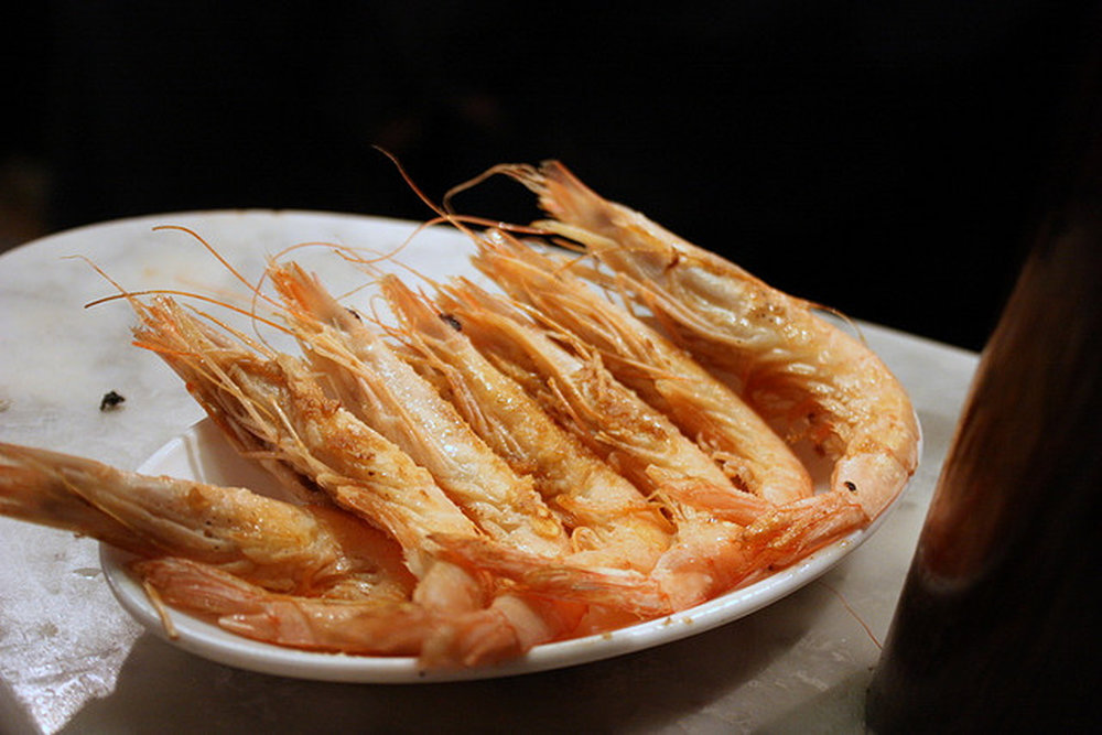 Camarones a la parrilla