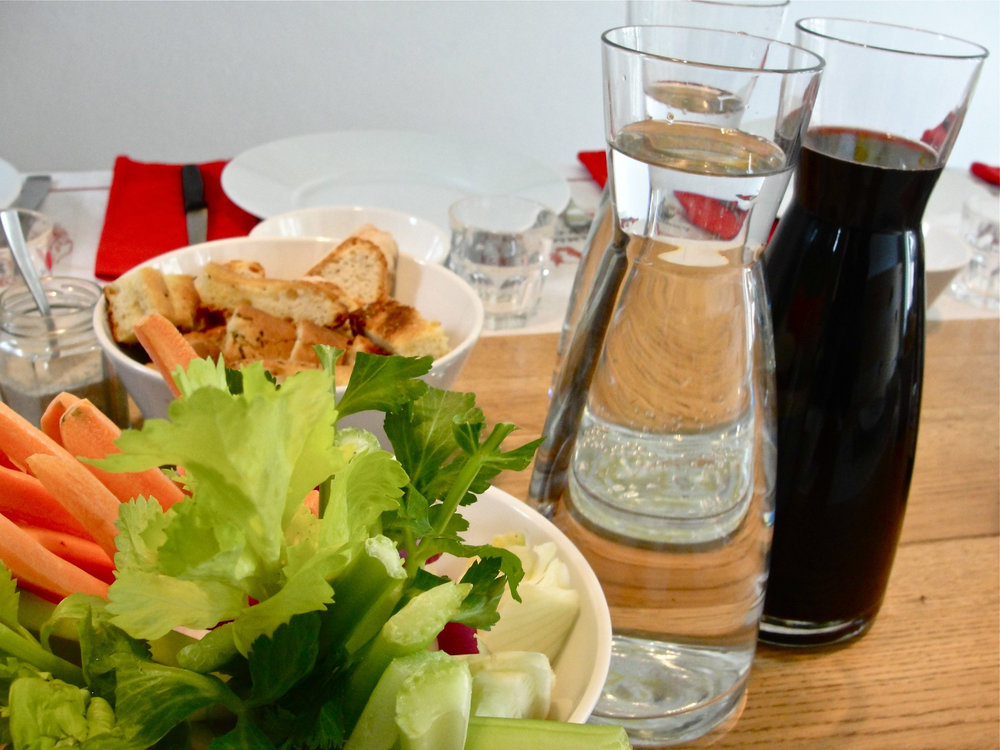 Vegetables in pinzimonio