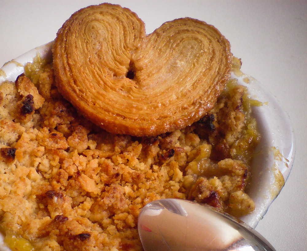 Apple and banana crumble