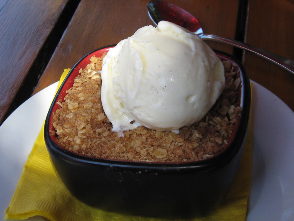 Crumble à la pêche