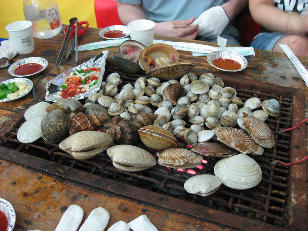 Grilled shellfish