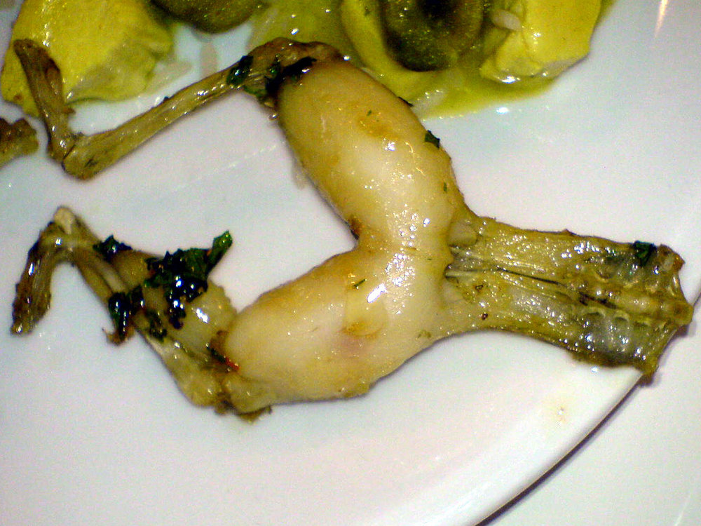 Ancas de rana al vino blanco