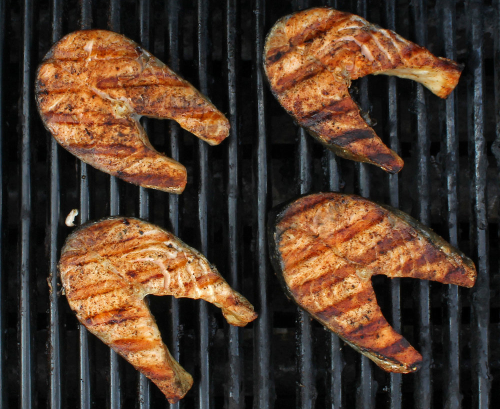 Darne de saumon grillée