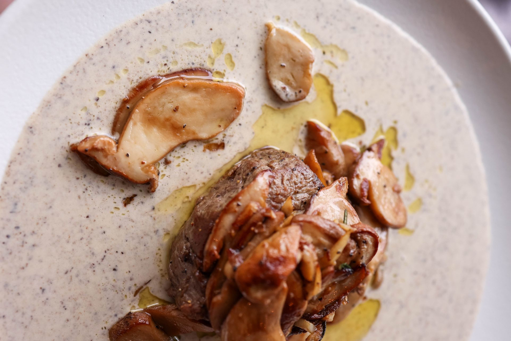 Beef fillet with duck foie gras and porcini