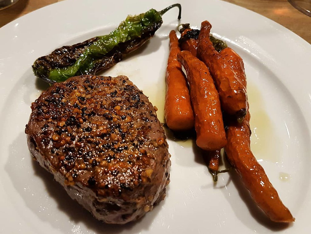 Beef tenderloin with black pepper