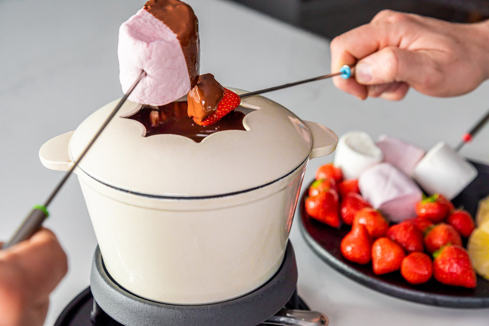 Fondue au chocolat noir