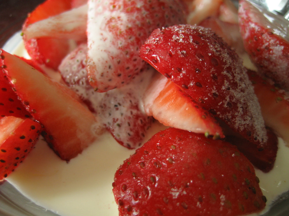 Fresas con crema