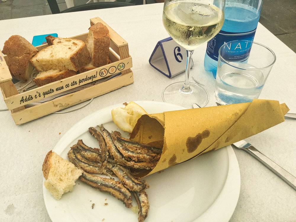 Friture d'éperlans
