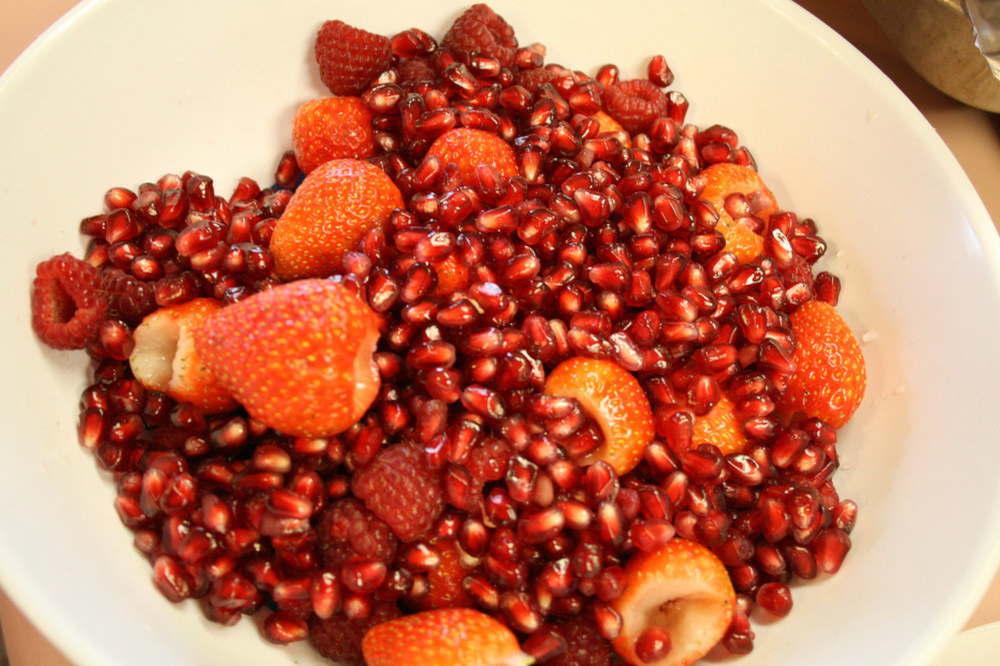 Assiette de fruits rouges