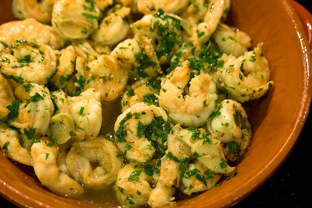 Gambas à l'ail