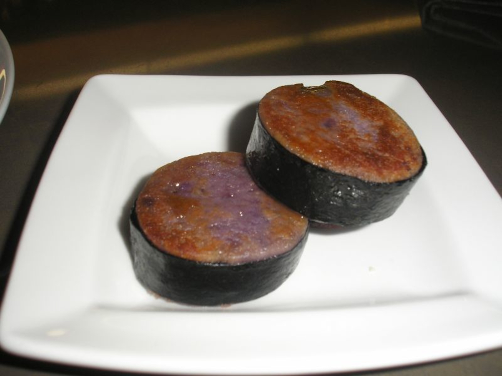 Black truffled potato cake