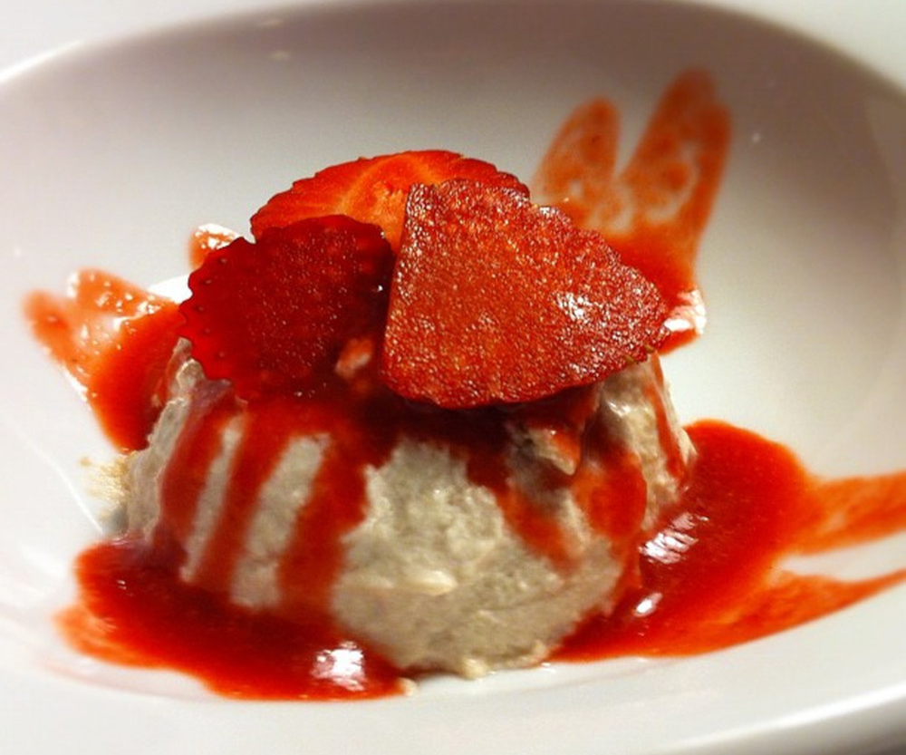 Helado de yogurt de fresa