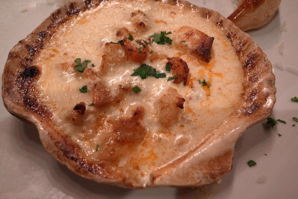 Coquille de poisson gratiné