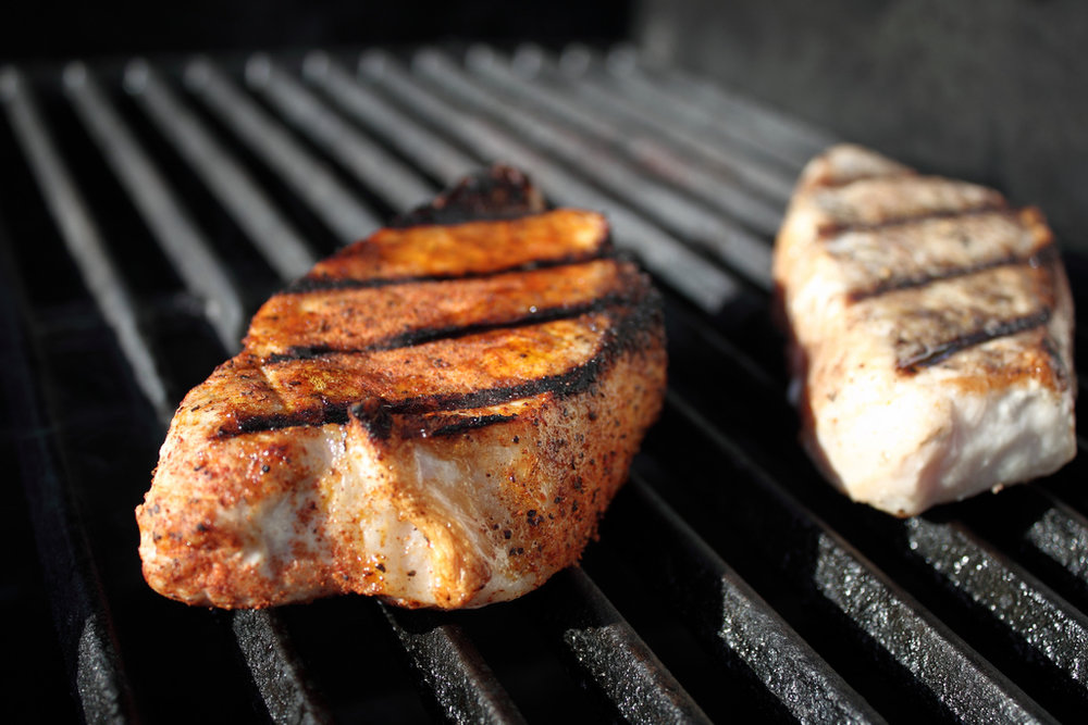 Grillade de porc au thym