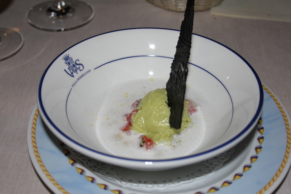 Guacamole con langostinos