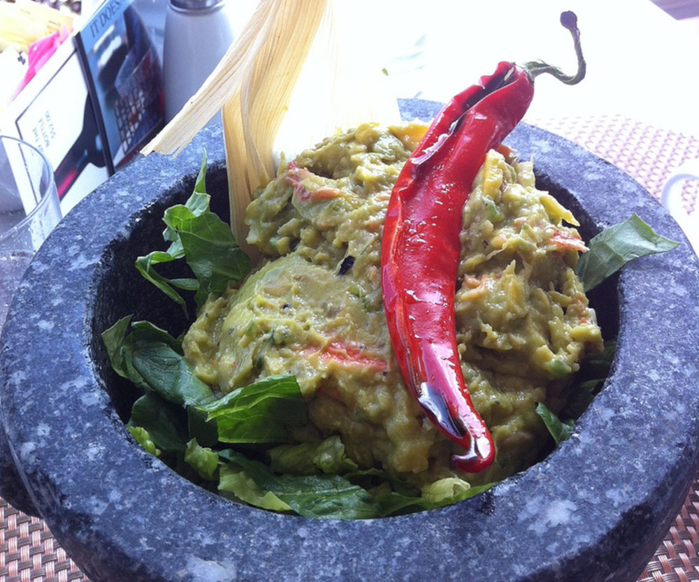 Guacamole with lobster