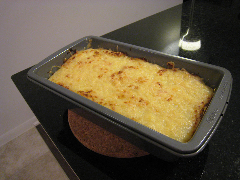 Hachis parmentier de morcilla y manzana