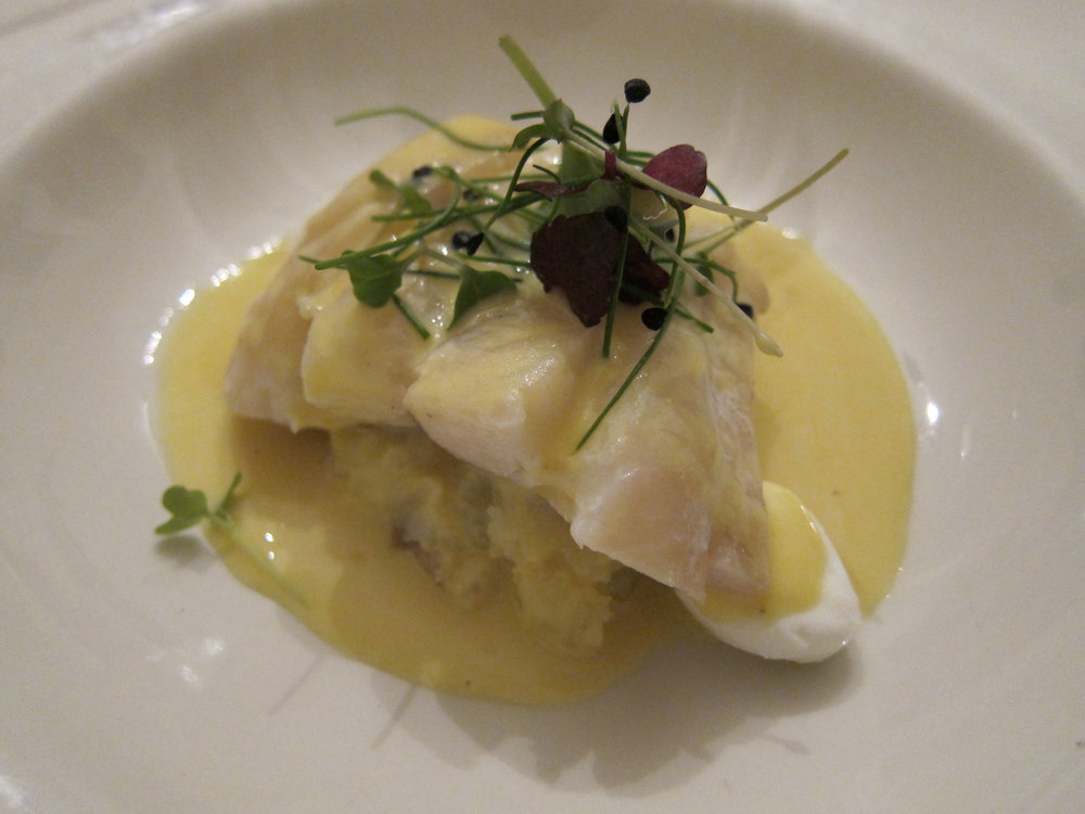 Baked smoked haddock in cream sauce
