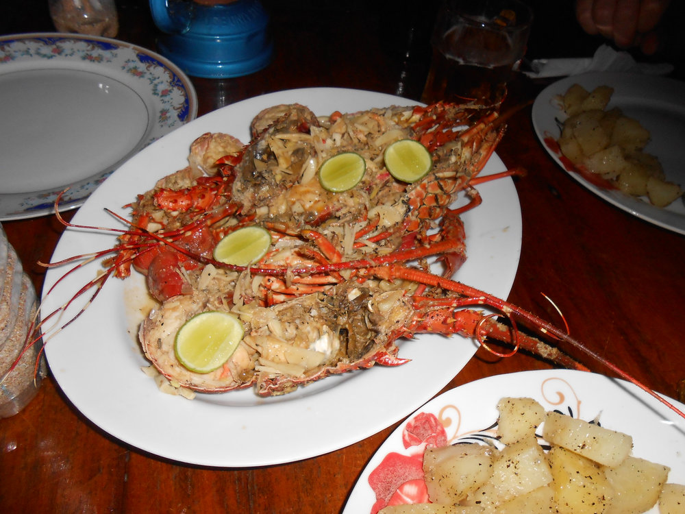 Bogavante a la parrilla con limón