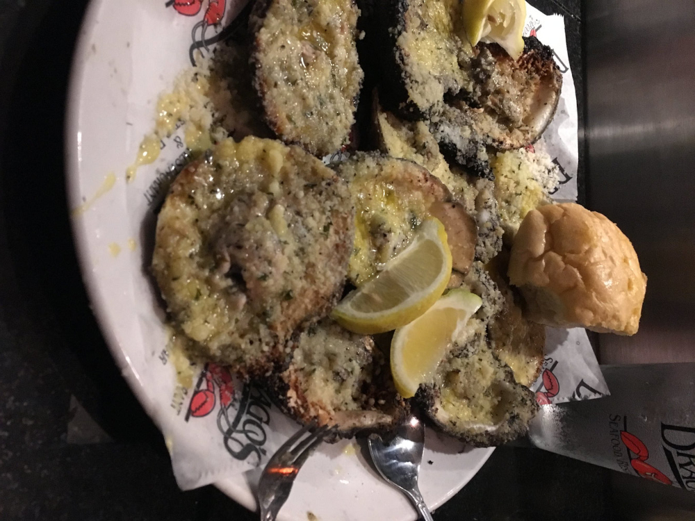 Oysters gratin with Parmesan