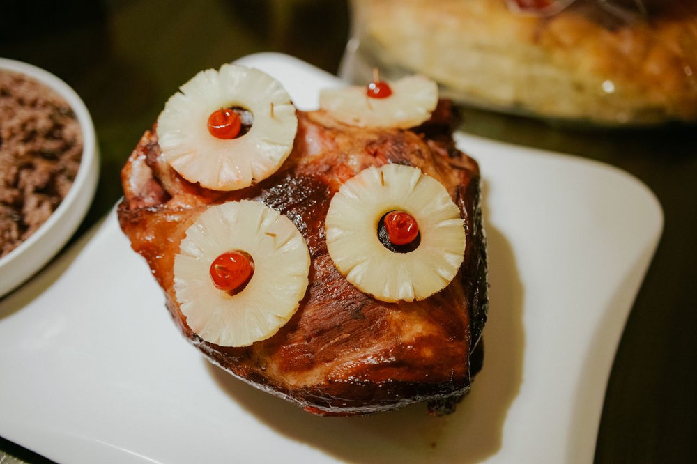 Jambon grillé à l'ananas