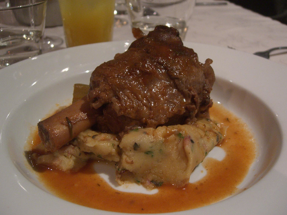Roasted veal shank