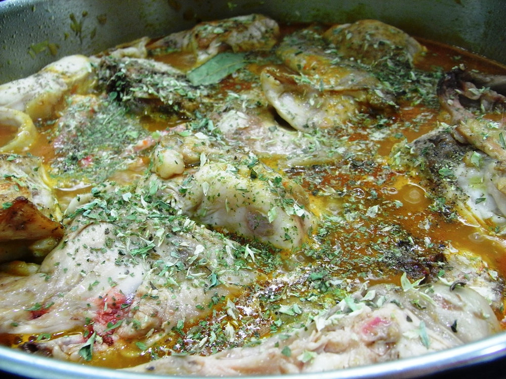 Lapin confit au romarin
