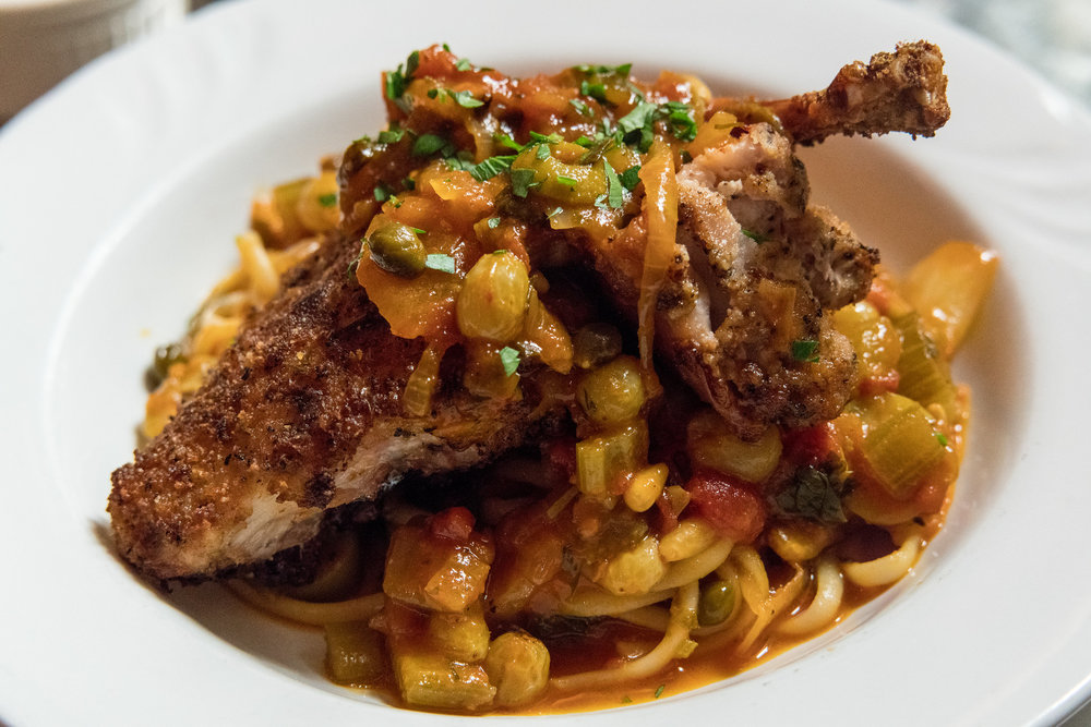 Lapin aux olives vertes