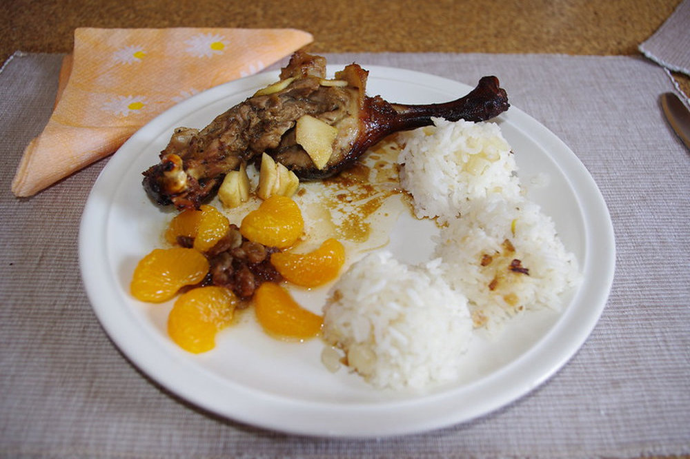 Conejo de monte asado