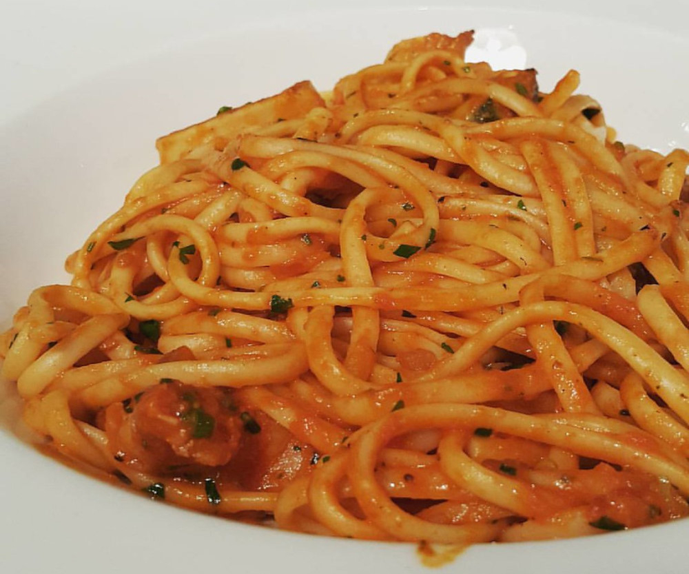 Linguine con mariscos