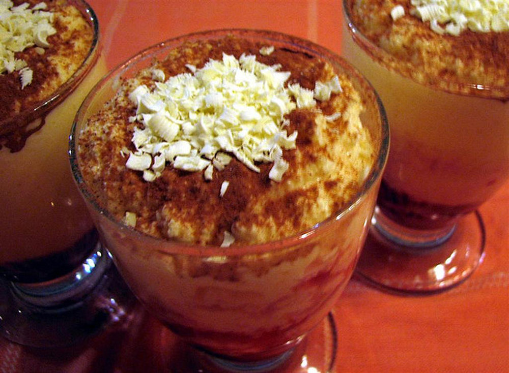 Mousse de chocolate blanco y naranja