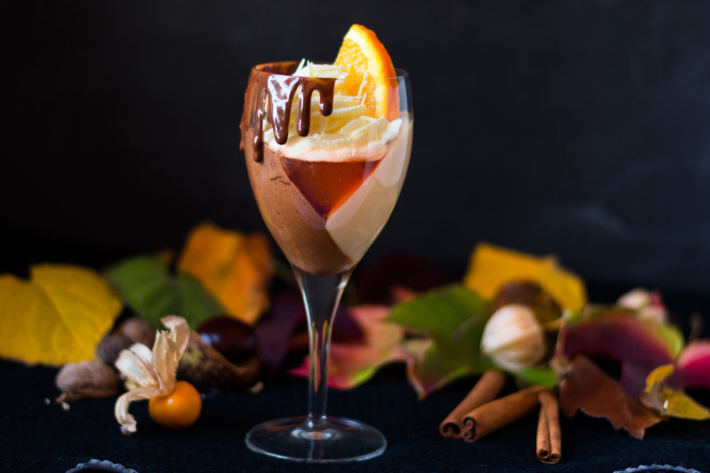 Chocolate mousse with orange zest