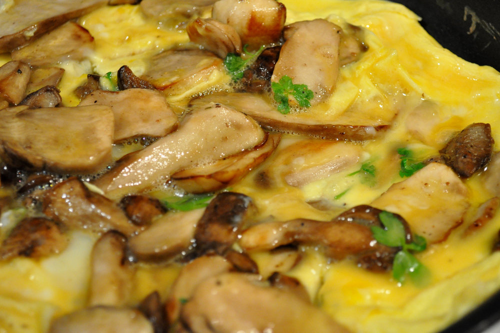 Tortilla francesa con ceps